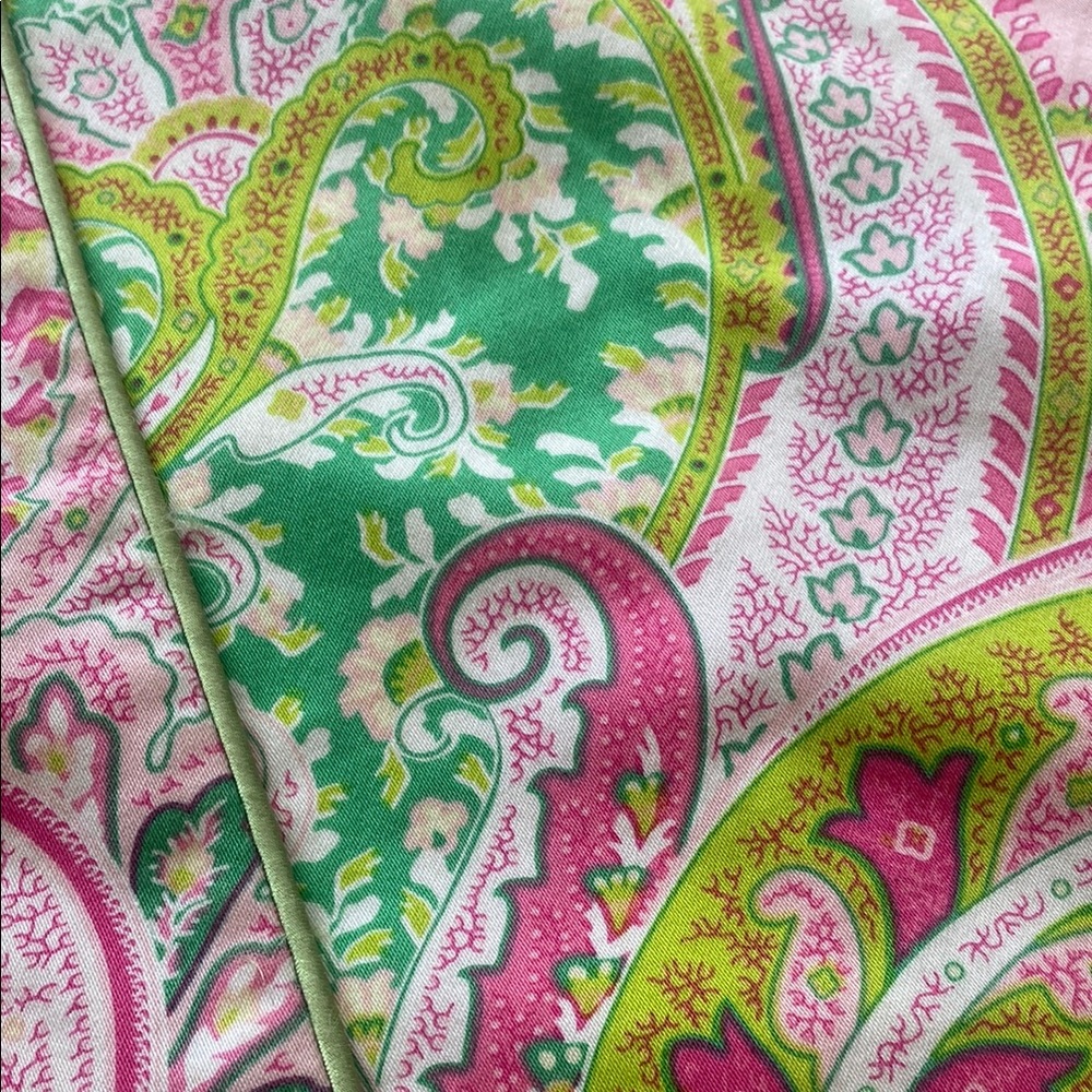 Chadwick’s Pink & Green Paisley Knee-Length A-Line Skirt. Size 12 - Picture 3 of 12